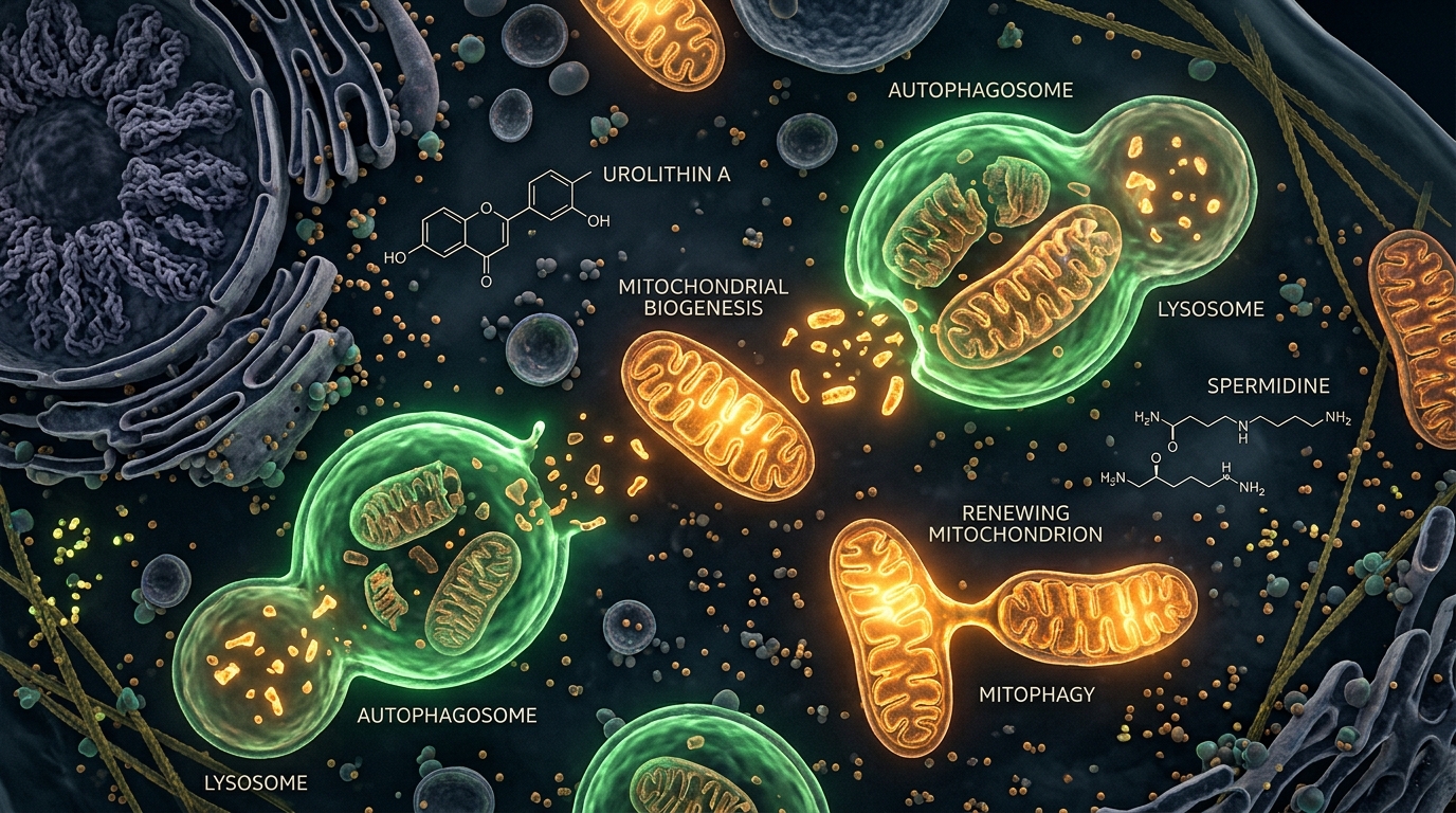 mitochondrial biogenesis urolithin A spermidine NAD protocols Clinical Protocol