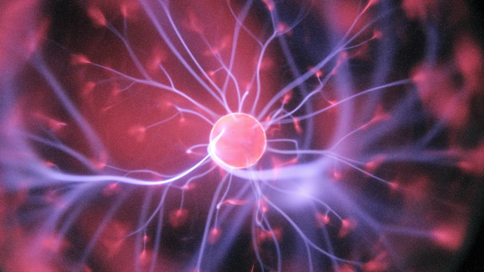 Cellular biology visualization showing glowing mitochondrial bioenergetics, NAD+ coenzyme pathways, and longevity molecules